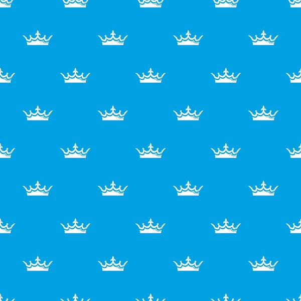 Середньовічні корони візерунок векторні безшовні синій — стоковий вектор