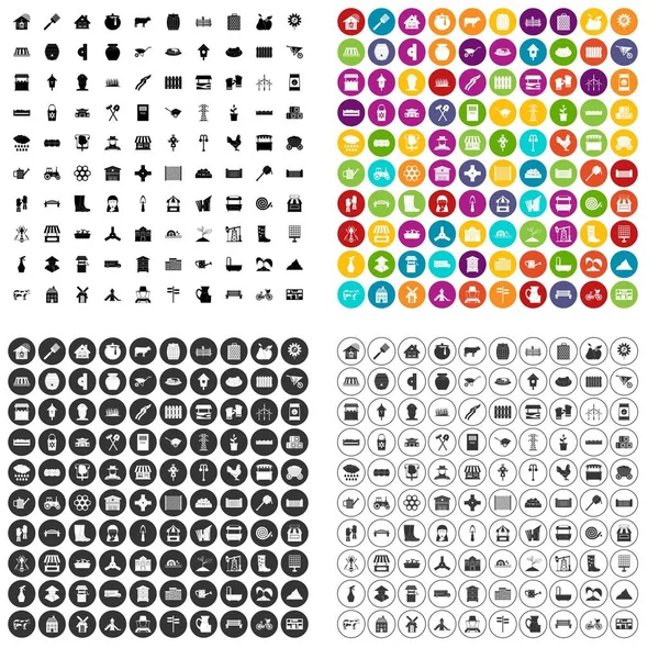 100 conjunto de variantes vectoriales — Vector de stock