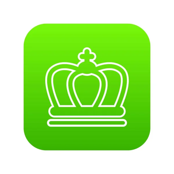 Britische Krone Symbol grüner Vektor — Stockvektor