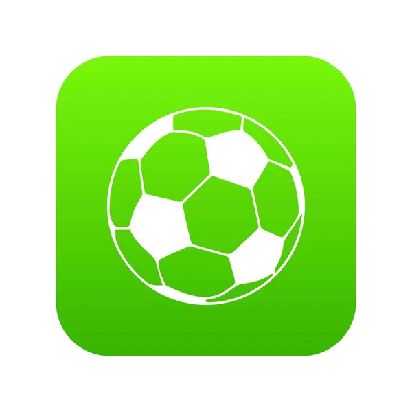 Icône ballon de football vecteur vert — Image vectorielle
