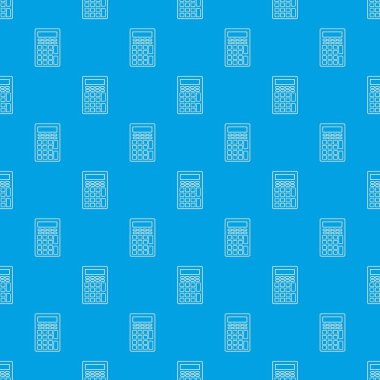 Hesap makinesi desen vektör kesintisiz mavi