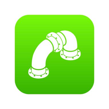 Boru yeşil simge vektör kavisli