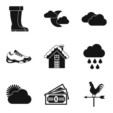 Büyük spor Icons set, basit tarzı