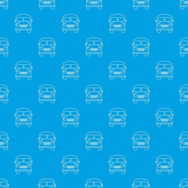 Okul otobüsü desen vektör kesintisiz mavi