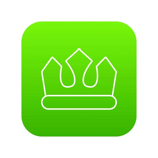 Coroana de bronz pictograma verde vector — Vector de stoc