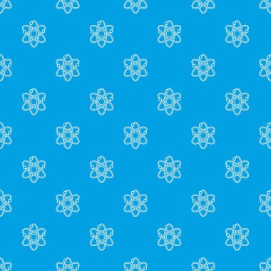 Atom desen vektör kesintisiz mavi