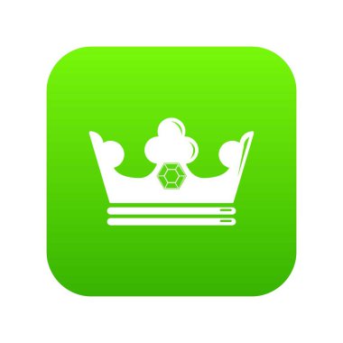 Çelik crown yeşil simge vektör