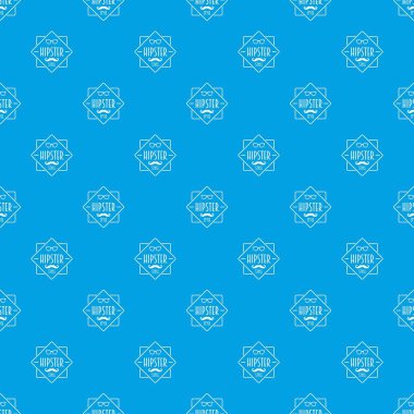 Erkekler hippi tarzı desen vektör kesintisiz mavi