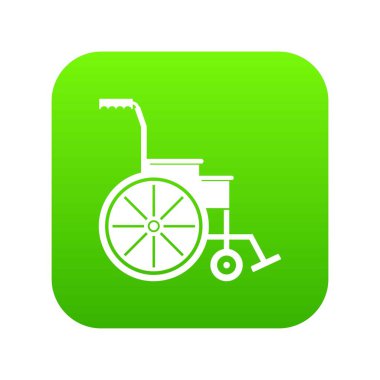 Tekerlekli sandalye simge dijital yeşil