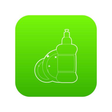 Dischwashing sıvı simge yeşil vektör