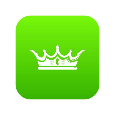 Prenses tacı yeşil simge vektör