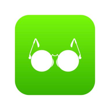 Gözlük kör simgesi dijital yeşil