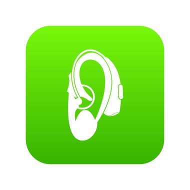 İşitme cihazı simgesi dijital yeşil