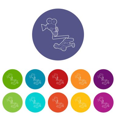 Kamera simgesi, anahat stili