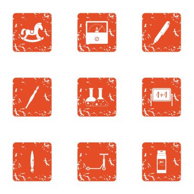 Çocuk önceden simgeler kümesi, grunge tarzı