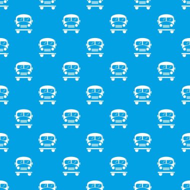 Okul otobüsü desen vektör kesintisiz mavi