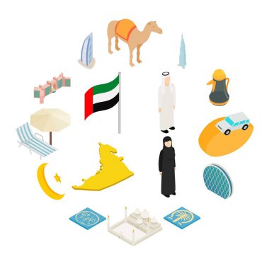 BAE Icons set, izometrik 3d stili