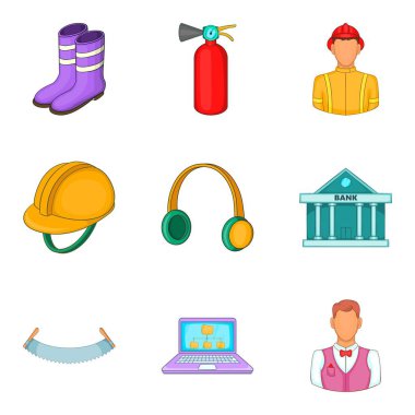 Yordam Icons set işletim, karikatür tarzı