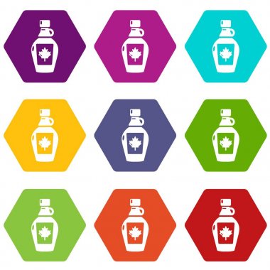 9 vektör akçaağaç şurubu Icons set