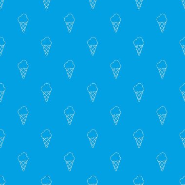 Soğuk dondurma desen vektör kesintisiz mavi