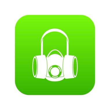 Gaz maskesi simgesi dijital yeşil