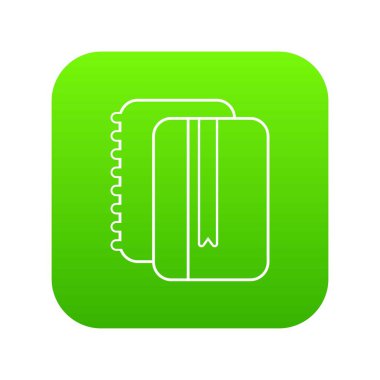 Kopya kitap simgesi yeşil vektör