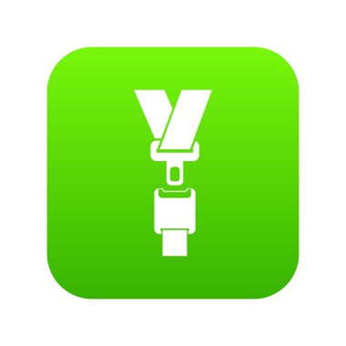 Emniyet kemeri simgesi dijital yeşil