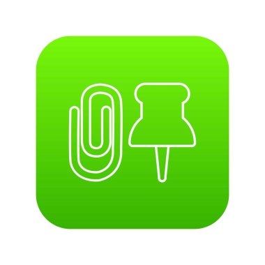 Ataş simgesi yeşil vektör