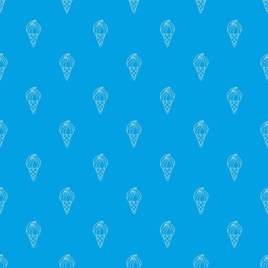 Gofret dondurma desen vektör kesintisiz mavi