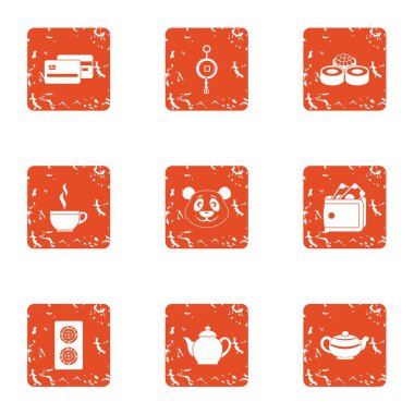 Çay gündüz simgeler kümesi, grunge tarzı