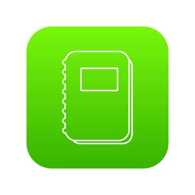 Not defteri simgesi yeşil vektör