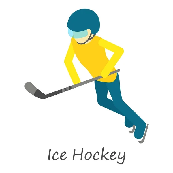 Lední hokej ikona, izometrický styl — Stockový vektor