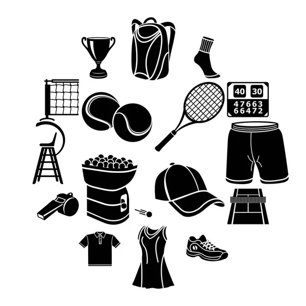 Conjunto de ícones de tênis, estilo simples —  Vetores de Stock