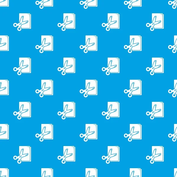 Makas kağıt desen vektör kesintisiz mavi