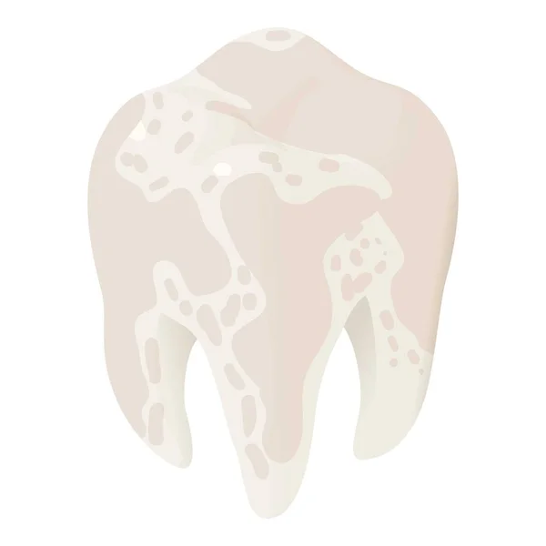 Icône de dent malade, style isométrique — Image vectorielle