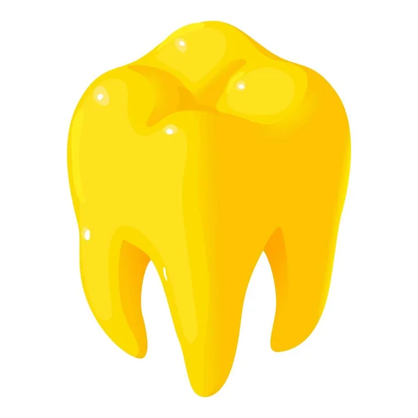 Icône de dent d'or, style isométrique — Image vectorielle