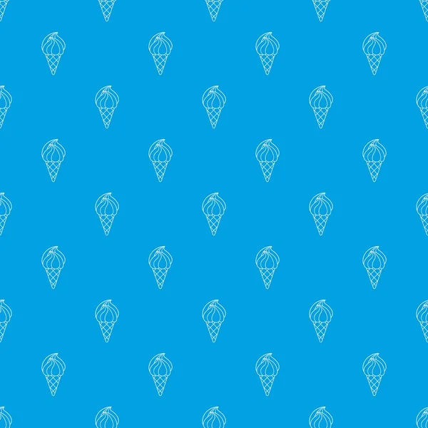 Gofret dondurma desen vektör kesintisiz mavi