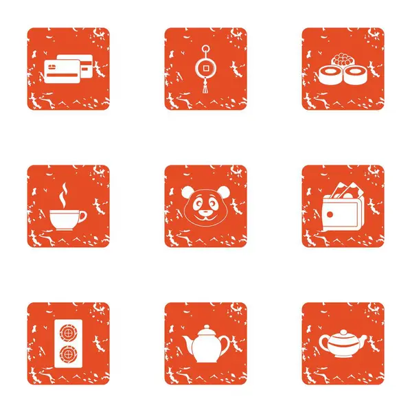 Çay gündüz simgeler kümesi, grunge tarzı