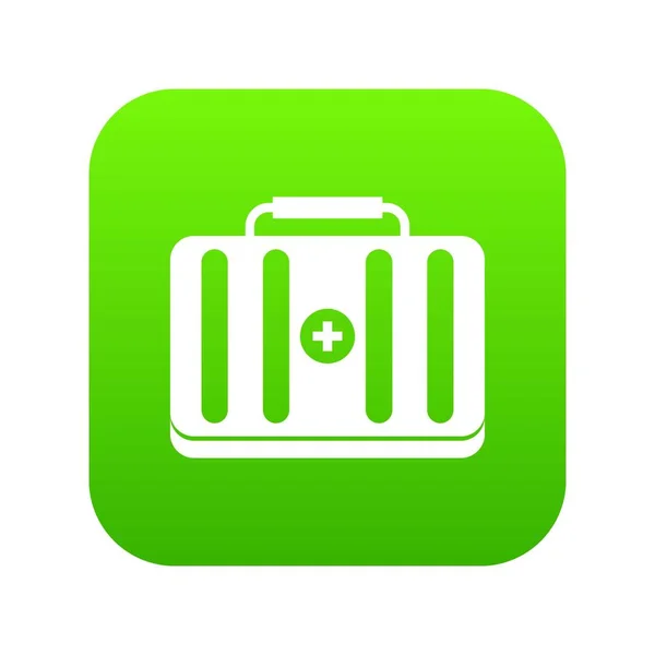Verbandskasten Symbol digital grün — Stockvektor