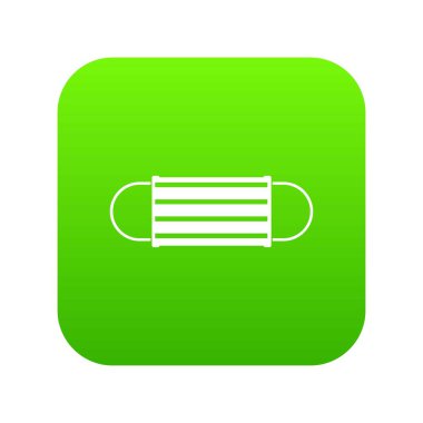 Tek kullanımlık yüz maskesi simgesi dijital yeşil