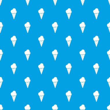 Soğuk dondurma desen vektör kesintisiz mavi