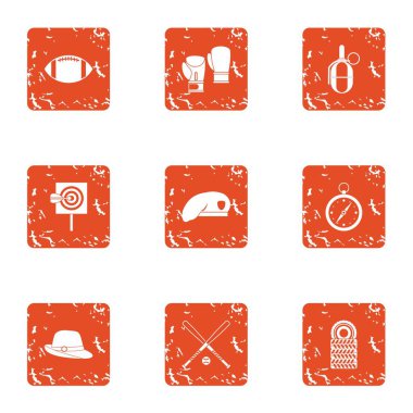 Spor zemin simgeler kümesi, grunge tarzı