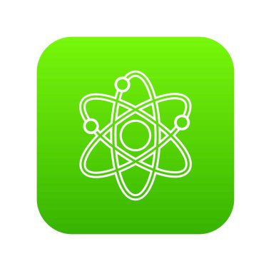 Atom yeşil simge vektör