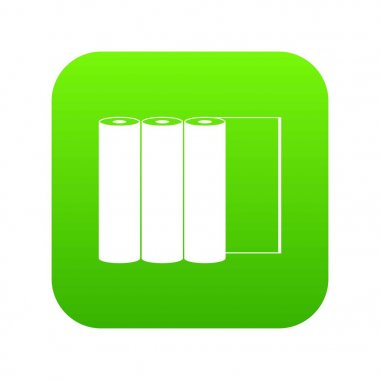 Rulo kağıt simgesi dijital yeşil