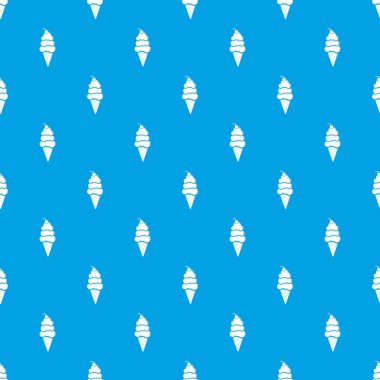 Vanilyalı dondurma desen vektör kesintisiz mavi