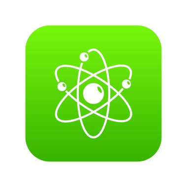 Atom yeşil simge vektör