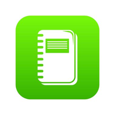 Not defteri simgesi yeşil vektör