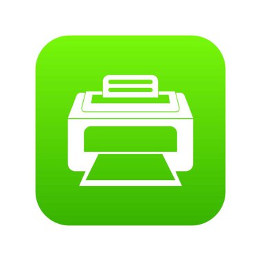 Modern lazer yazıcı simgesini dijital yeşil