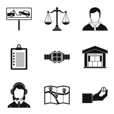 İşletim modu Icons set, basit tarzı