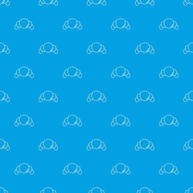 Kruvasan desen vektör kesintisiz mavi